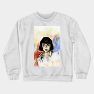 Woman smoking Crewneck Sweatshirt